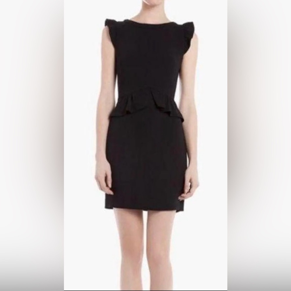 Sandro Paris Peplum Black Dress